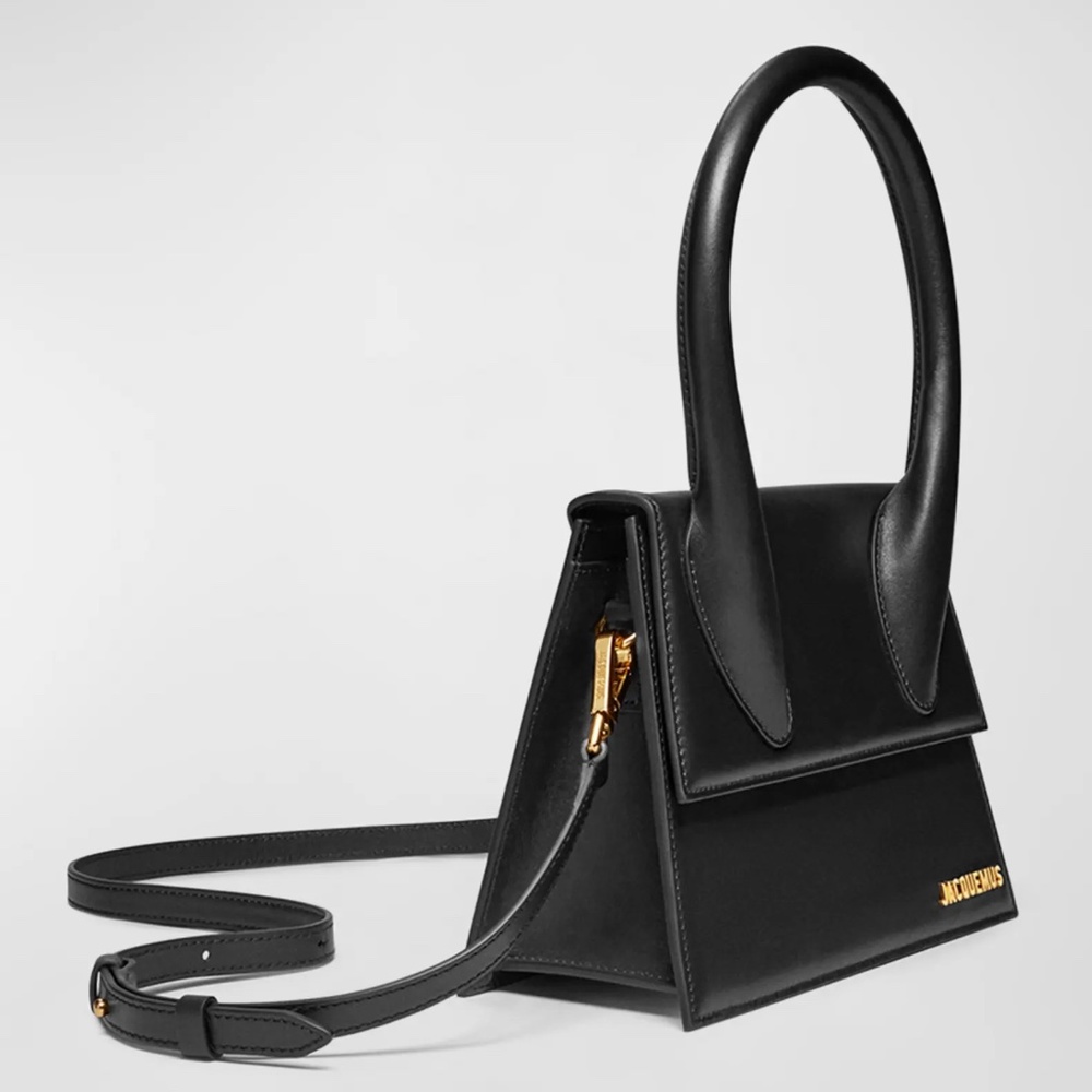 JACQUEMUS 'Le Grand Chiquito' Grand Black Leather Top Handle Bag - $975 - BNWT - Picture 2 of 8